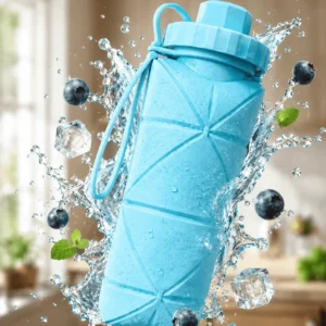 Folding Water Bottle – Sky Blue